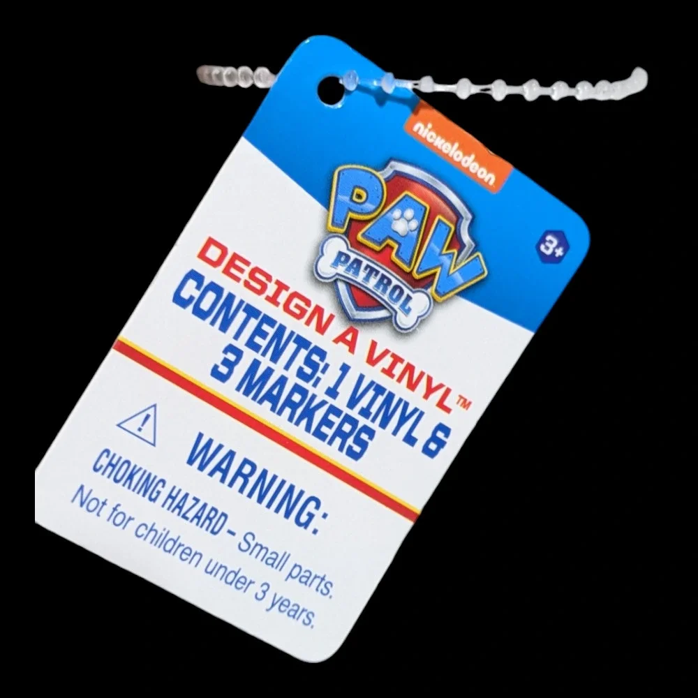 Paw Patrol - Chase - Design A Vinyl - 3 Markers Included- New Sealed